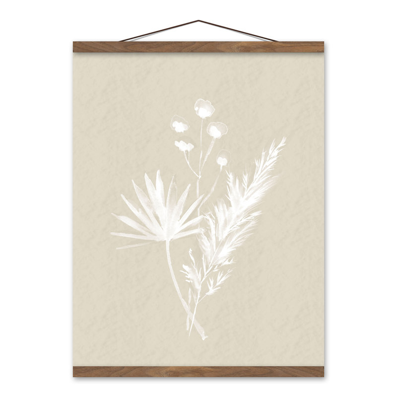 «Boho Leaves Silhouette I», reproduction sur toile sans cadre
