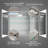 Mickenna 48'' W 36'' H Frameless Medicine Cabinet with Mirror and 6 Shelves