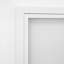 Single Bi-Fold White Door With Frosted Glass-133347404