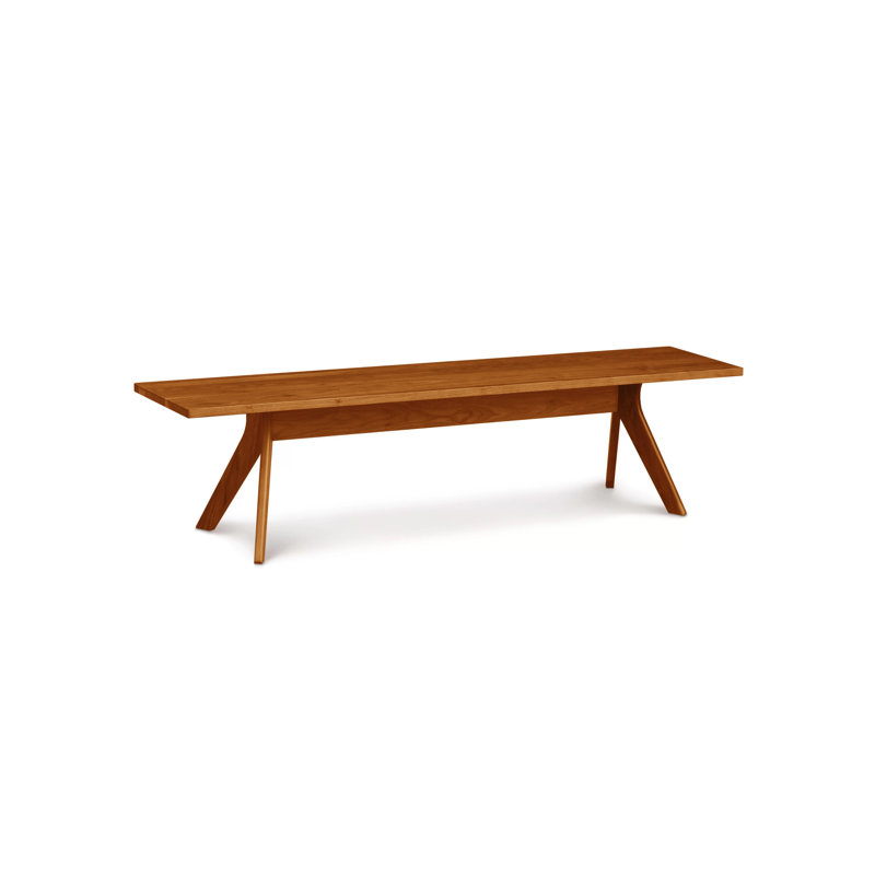 Audrey Solid Wood Bench, 17.5" H x 72" W x 17.75" D, Autumn Cherry
