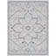 Tapis oriental ivoire et bleu tissé à la machine 8 pi x 10 pi-787623451
