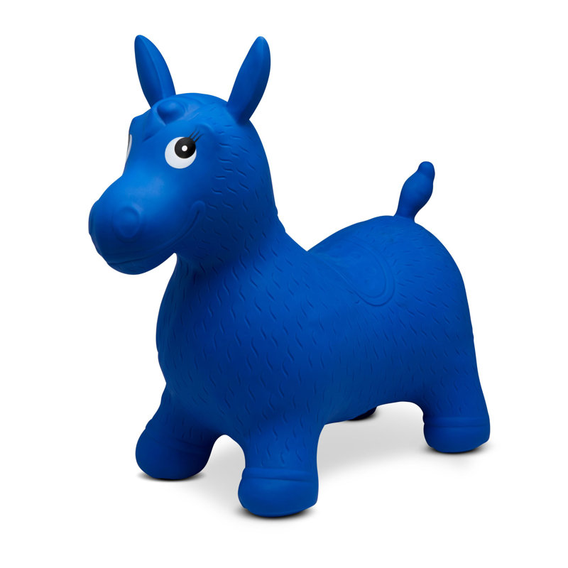 Trémie à chevaux bleue avec housse
