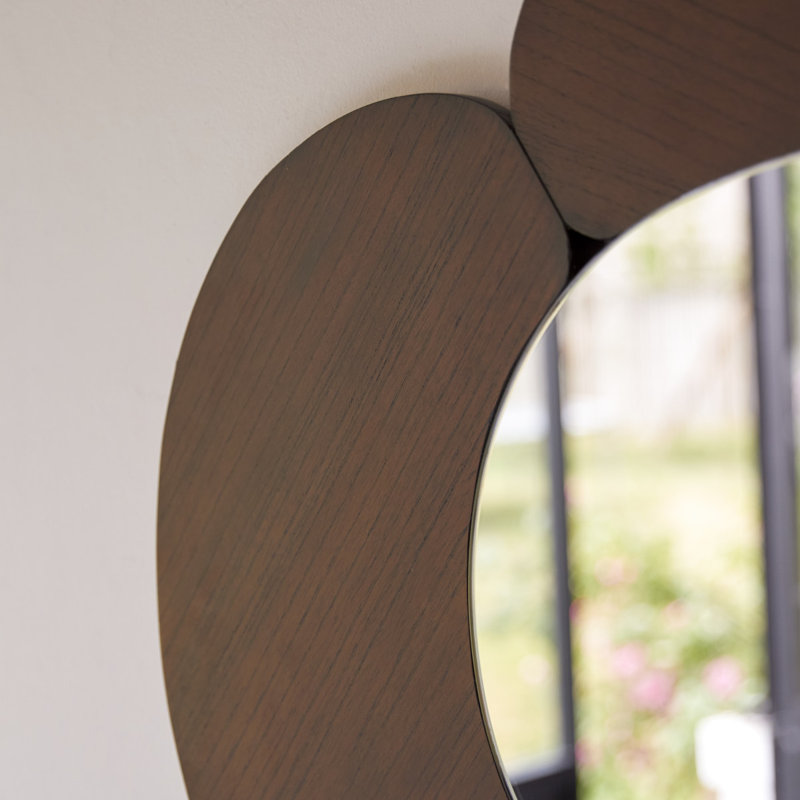 Eda Oval Mirror, 74 cm x 114 cm, Brown