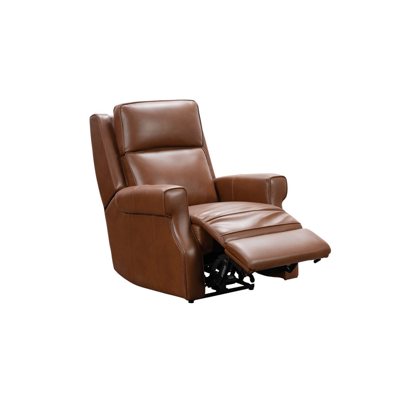 Zigmont Power Recliner, Brown Genuine Leather