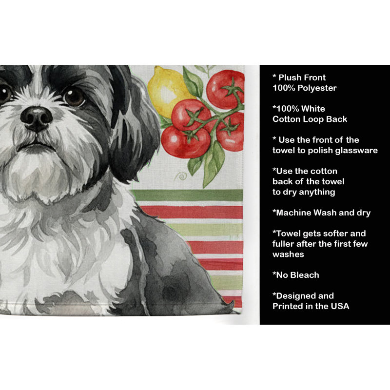 Torchon noir et blanc Shih Tzu, Black/White Shih Tzu
