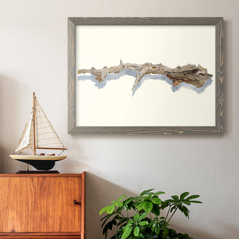 " Driftwood Study I ", 22" H x 32" W x 1.5" D, Gray