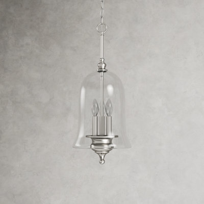 Laurel 3 Light Glass Steel Dimmable Pendant