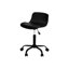 Chaise de bureau à hauteur ajustable - Design ergonomique, aspect cuir noir, base 5 pour enfants ergonomique, revêtement, pivotant sur 360 °