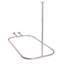 Tringle de douche ovale à fixation murale en aluminium avec support de plafond pour baignoire autoportante sur pieds Utopia Alley-69959834