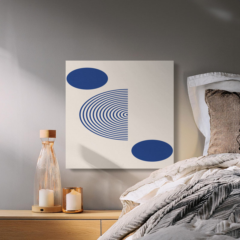 1 Piece Wrapped Canvas Wall Art Set, 15.24 cm H x 15.24 cm W, Blue