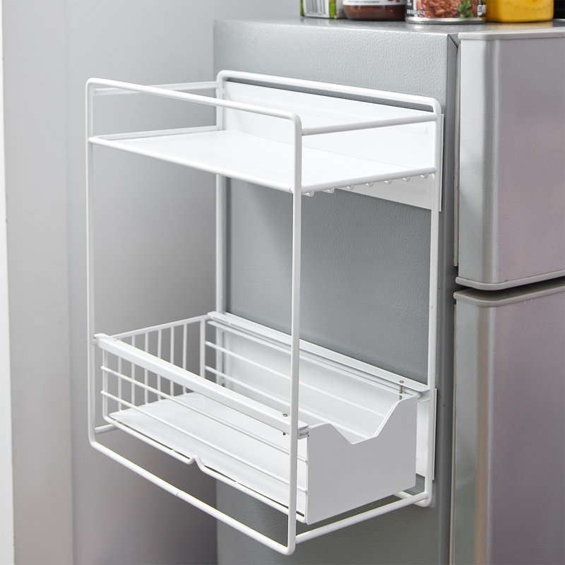 DormCo Mini Fridge Magnetic Shelf, White