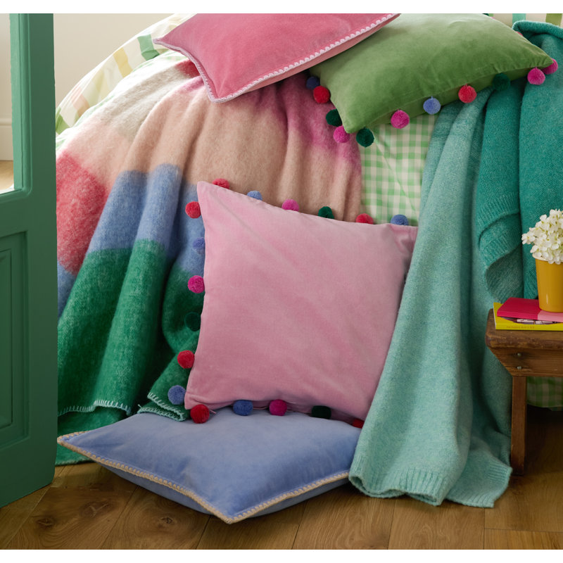 BLUEBELLGRAY LOCHSIDE KNITTED ATLANTIC GREEN 130X170CM THROW