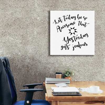 'Today Stencil Quote' by Art Licensing Studio Canvas Wall Art