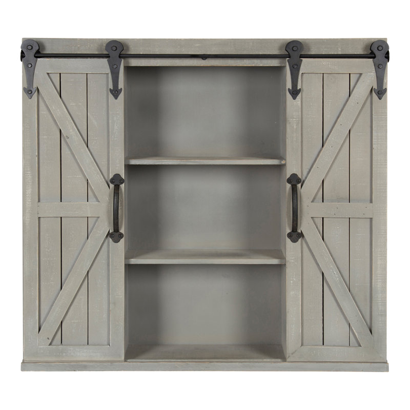 Armoire d'appoint Dayanah à 2 portes, Gris