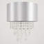 Jesmond 33cm H Plastic Drum Pendant Shade ( Spider ) in Grey