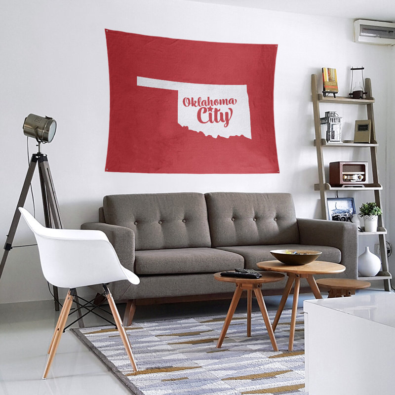 Polyester Tapestry, 88" H x 104" W, Red