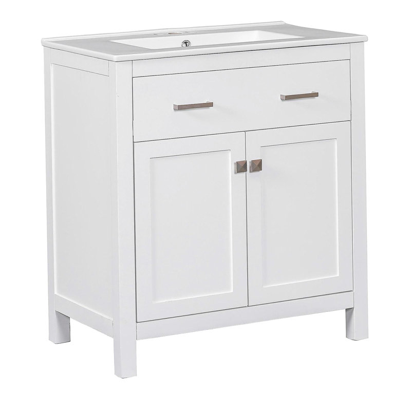 Meuble-lavabo simple de 30 po avec 2 portes et 1 tablette