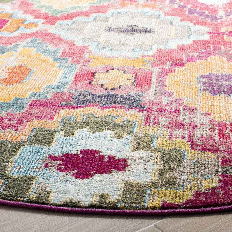 Martucci Geometric Area Rug, Round 201 cm