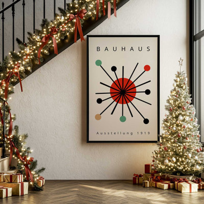Bold Bauhaus Burst Print on Canvas