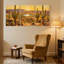 Cactus Desert Landscape With Cactus And Lake Set of 3 Canvas Wall Art Prints-301051009