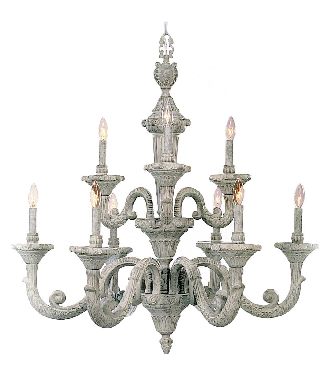 One Allium Way® 9-Light Castle Beige Interior Candelabra Chandelier | Wayfair