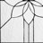 18"H Clear Floral Glass Window Panel