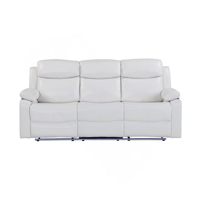 White Reclining Sofa With LED Lights