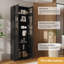 Bibliothèque de rangement à 86 tablettes H 86,7 po x l 23,6 po avec 7 tablettes et portes en verre-117026373