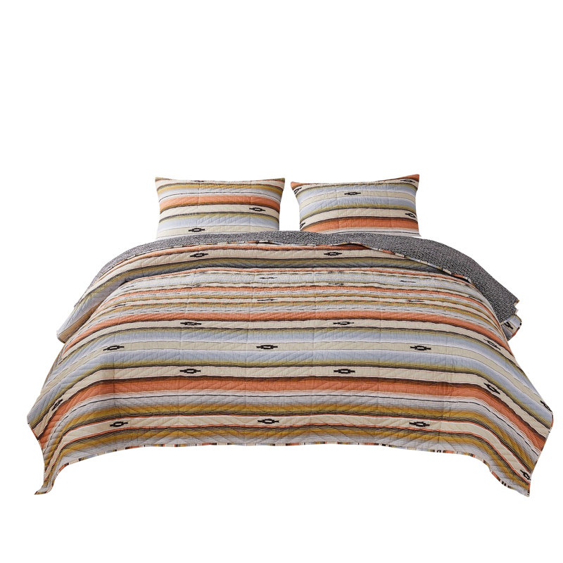 Ensemble de courtepointe pour lit double 90 pi, Courtepointe double + 2 taies décoratives standar