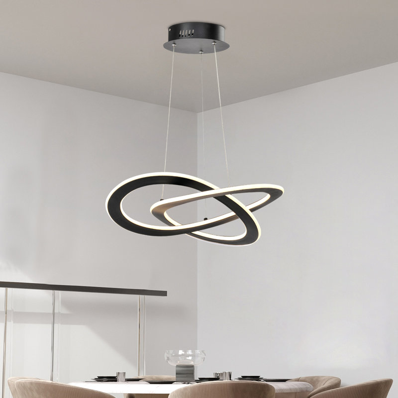 Concord 1 - Light Unique LED Chandelier, Brown - Black