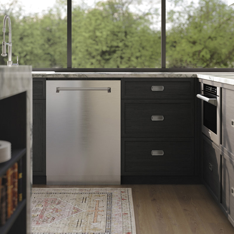 24" Monument Series 3rd Rack Top Touch Control Dishwasher with Stainless Steel Tub, Stainless Steel