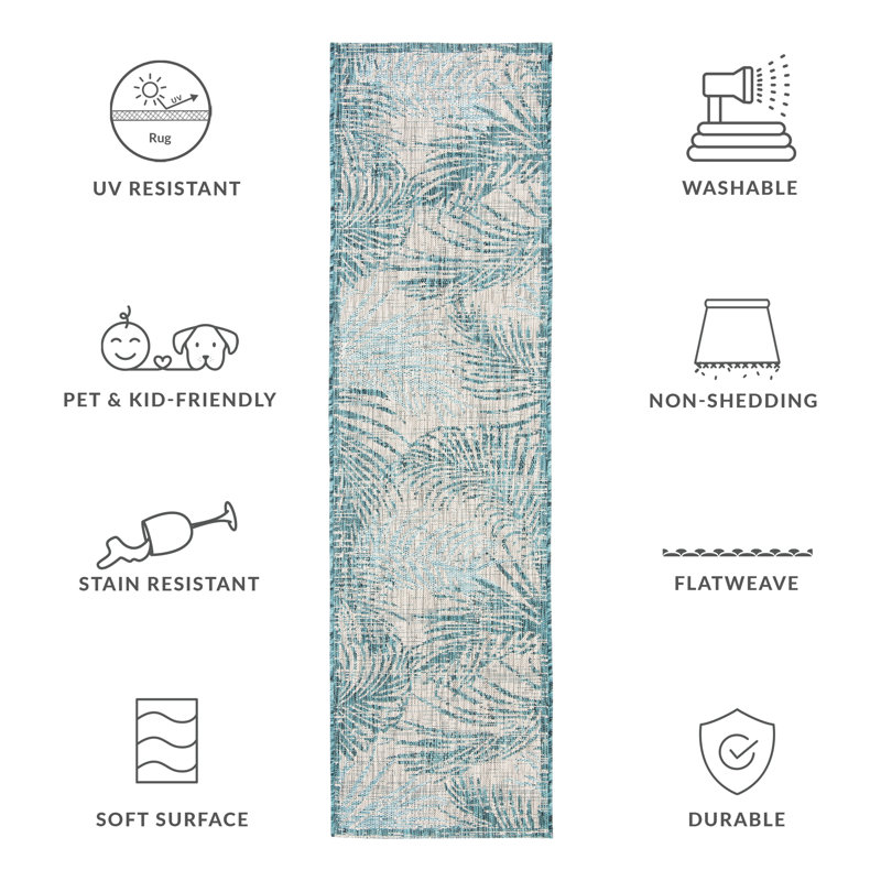 Shani Performance Floral Indoor/Outdoor Area Rug, Runner 2'3" x 8'