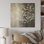 Feuilles de saule en blanc - feuilles, art mural sur bois de pin naturel