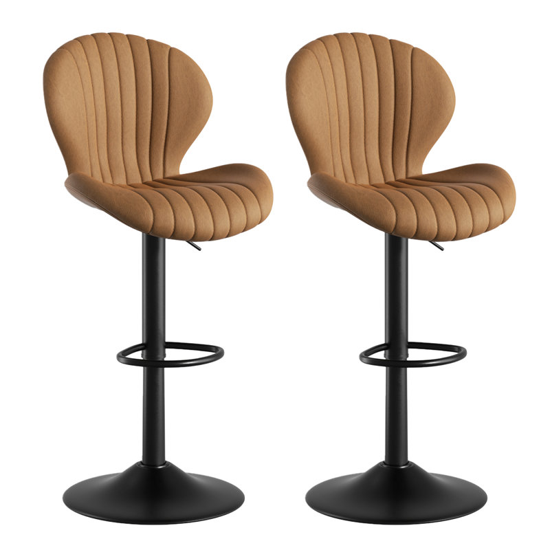 Ensemble de 2 tabourets de bar pivotants, tabourets de bar à hauteur de comptoir avec dossier haut, assemblage facile en 3 à 5 minutes pour le bar, la cuisine et la salle à manger