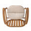 Fauteuil de patio extérieur en bois d'acacia