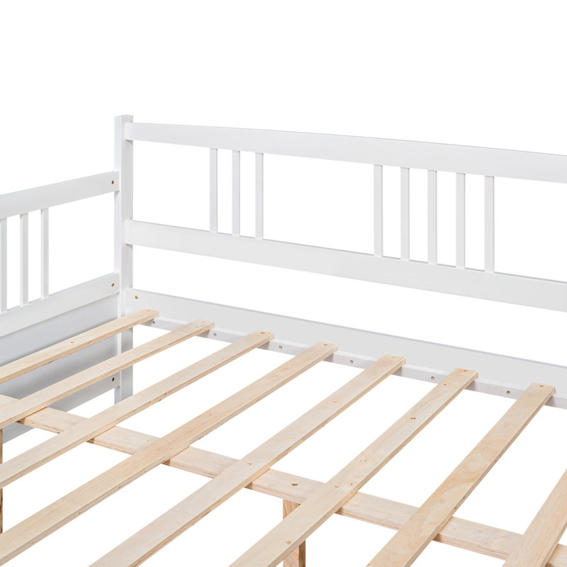 Lit de jour avec pieds de support ANCIEN SKU: WFAAK, Blanc / Blanc