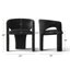 Modern Upholstered Dining Chairs Set Of 6, Sculptural Barrel Accent Side Chairs With Curved Backrest And Textured Chenille Fabric-129881381
