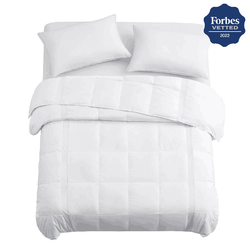 600in³/oz Fill Power Summer Duck Down Comforter, Full / Double Down Comforter, White