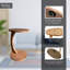 Adhem C-Shaped Round Side Table with Rolling Wheels-1694299245