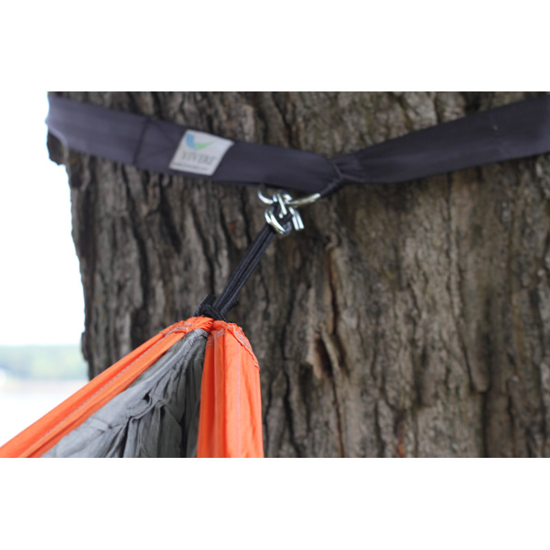 Lucia Double Camping Hammock, Double, Grey / Orange