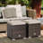 2-Pieces Patio Ottoman Set Outdoor Wicker Stool With Storage-989458074