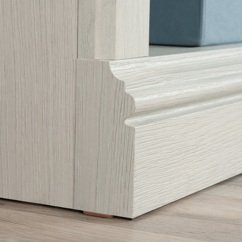 Alexsia Standard Bookcase, Glacier Oak, 35-1/4”W x 13-1/4”D x 69-3/4”H 