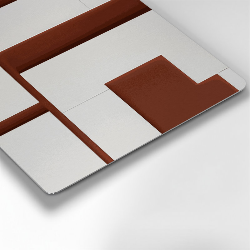 Minimalisme 23, art mural en métal brun, H 12 po x l 12 po