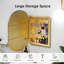 Pharmacie ovale murale à DEL avec porte miroir et tablettes intérieures-1943053209