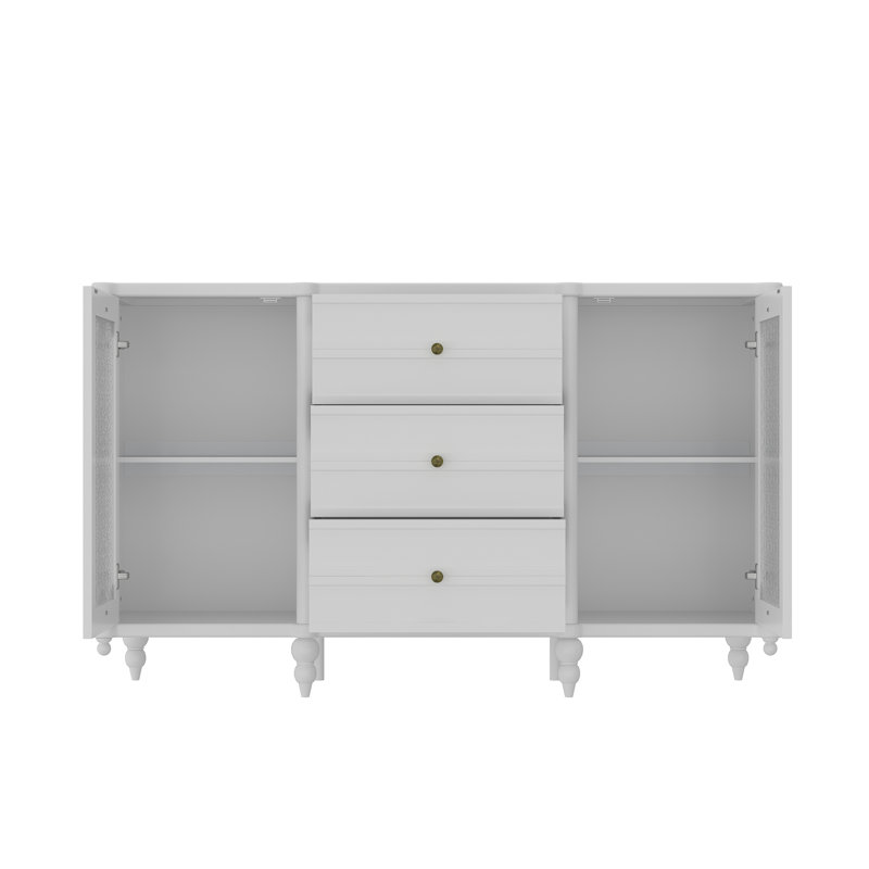 59"W Sideboard With 3 Drawer 2 Door