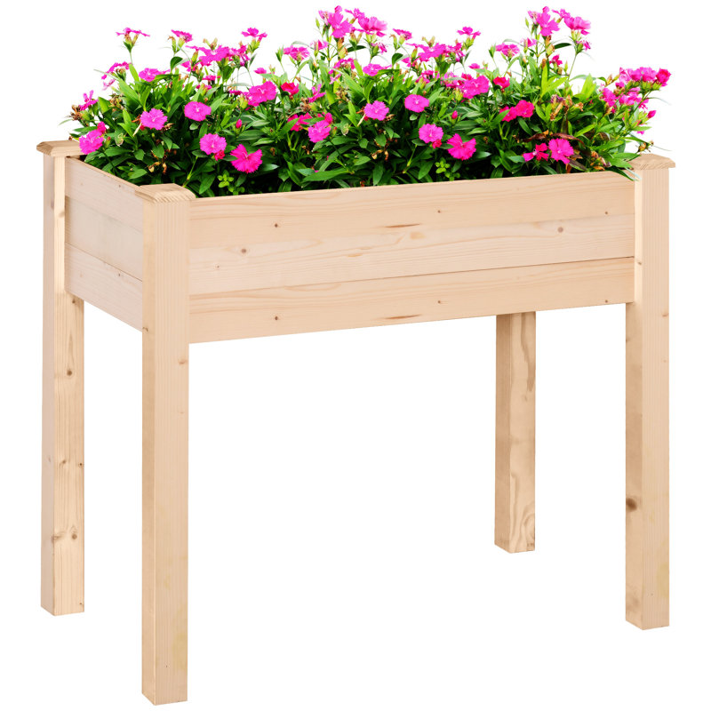 Lit de jardin surélevé avec pieds Outsunny, H 30 po x l 33,75 po x P 18 po