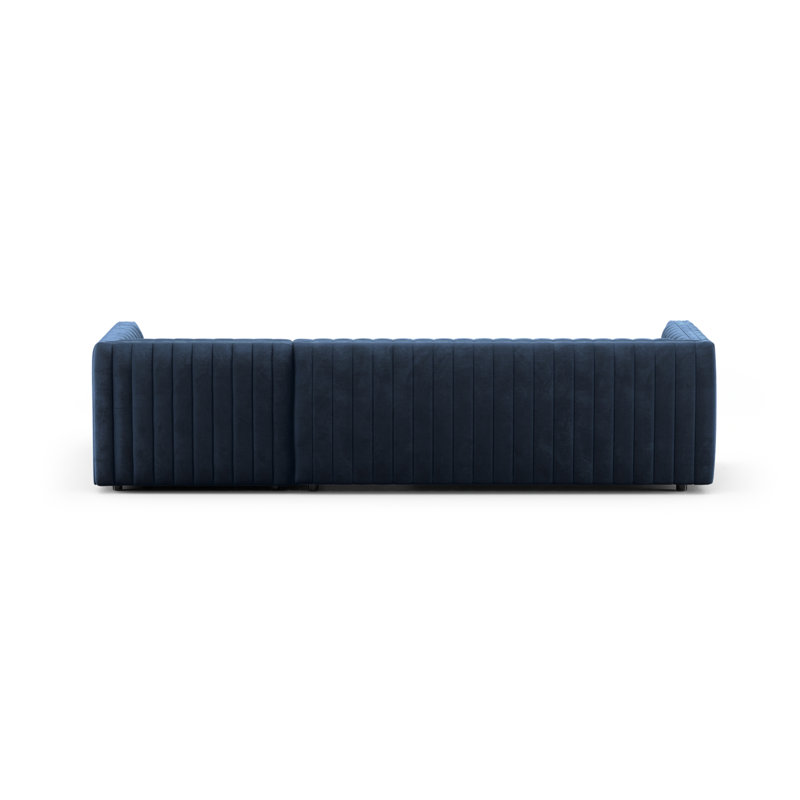 Augustine Chaise Sectional, 26" H X 105" W X 64" D, Orly Natural Velvet, Right Hand Facing