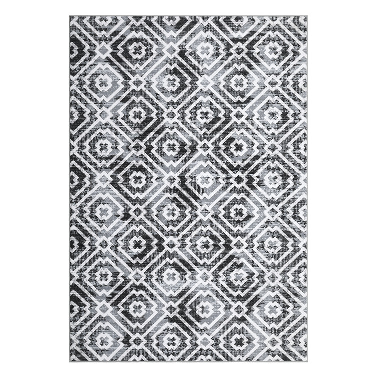 Indoor Area Rug Modern Geometric Printed Carpet For Living Room Bedroom Washable Stain Resistant Carpet Low Pile Non Slip Rug Soft Floor Mat Ultra-Thin Entrance Hallway Carpet Simple Rugs Dorm Office Laundry Farmhouse Decor