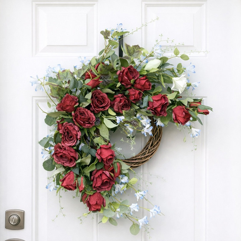 Décoration de fête de mariage pour fête de mariage de la Saint-Valentin 26 po, Blue/Green/Red