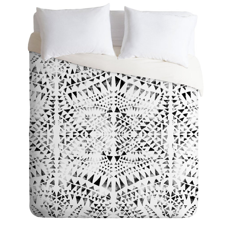 Polyester Geometric Shapes Comforter, King Duvet Cover Comforter + 2 King Shams